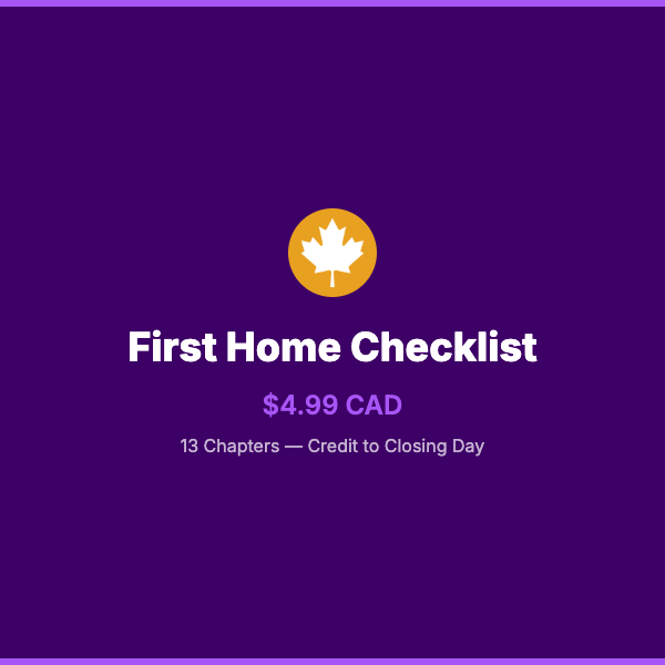 First Home Checklist cover
